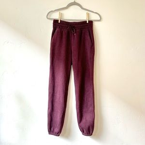 Lululemon Fleece Lined Scuba Sweatpants/Joggers Sz 2- Heathered Maroon